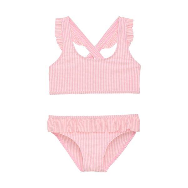 COLOR KIDS-Bikini W. Skirt, Seersucker, salmon rose Rózsaszín 104
