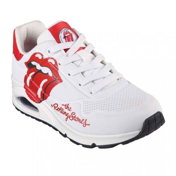 SKECHERS-Uno Rolling Stones white/red