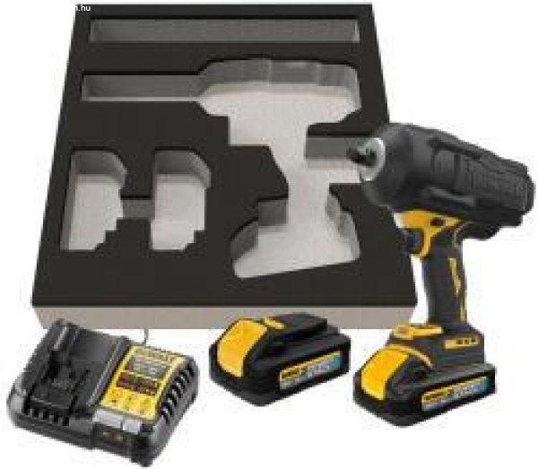 DeWalt Akkus 18V NAGY NYOMATÉKÚ ÜTVECSAVAROZÓ 1/2" 1626 NM,koffer,
töltő és 2x 5Ah powerstack akku