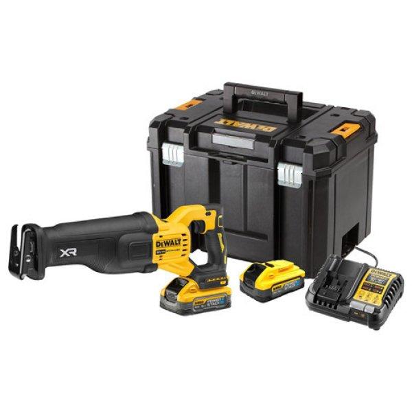 DeWalt akkus orrfűrész 18 V, 300 mm,Szénkefementes,2 x 5 Ah akku +
töltő,TSTAK kofferben