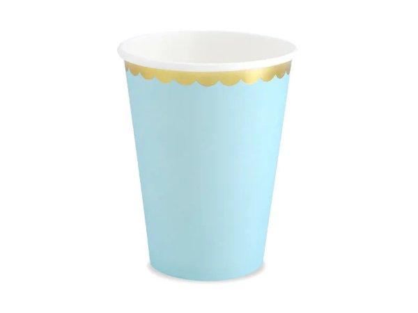 PartyDeco pohár, papír, babakék, 220 ml, 6db