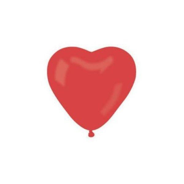 Lufi, 25 cm, szív alakú, piros