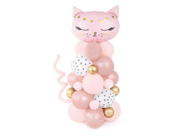 PartyDeco lufi szett, cica, rózsaszín, 83×140cm