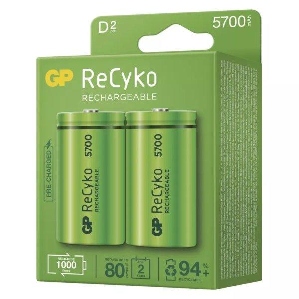 GP ReCyko akkumulátor HR20 (D) 5700mAh 2db B2145