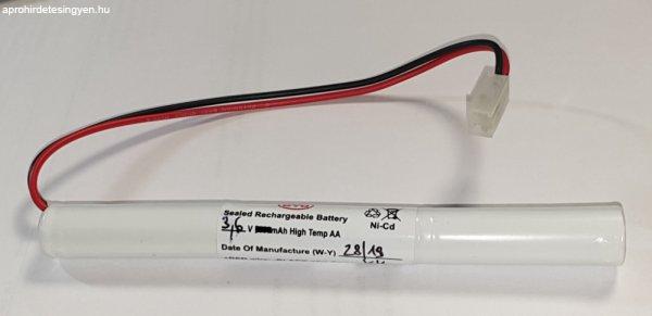 Akkupakk 3x1,2V AA (3,6V 1000mAh High Temp) Ni-Cd
vezetékkel,csatlakozóval,rúd