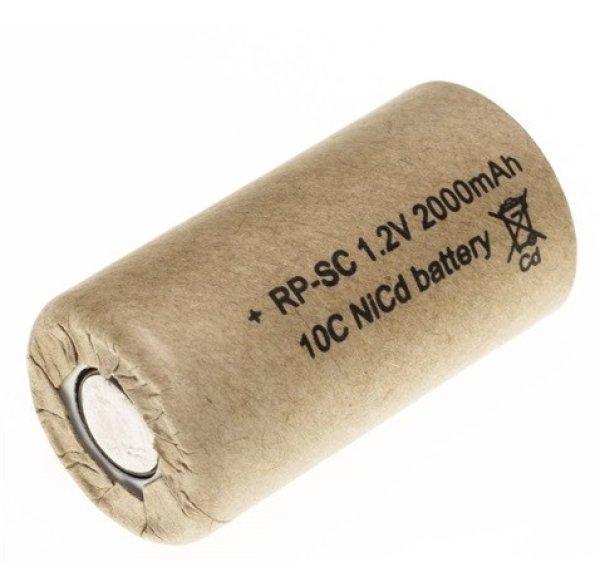 RP akku Ni-Cd 1,2V/2000mAh SC,nagyáramú