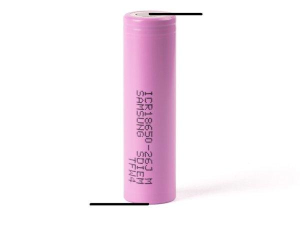 SAMSUNG ICR18650-26J Li-ion 3,7V ipari akku 2600 mAh "Z" forrfüllel