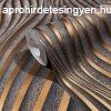 Fekete alapon bronz hullmos tapta 34263
