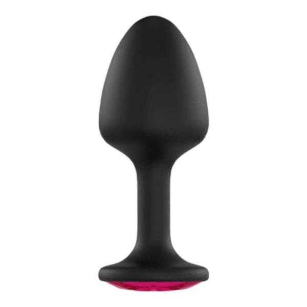 Dorcel Geisha Plug Ruby XL - pink köves anál plug (fekete)