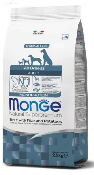 Monge Dog ADULT TROUT Pisztráng/Rizs 15kg