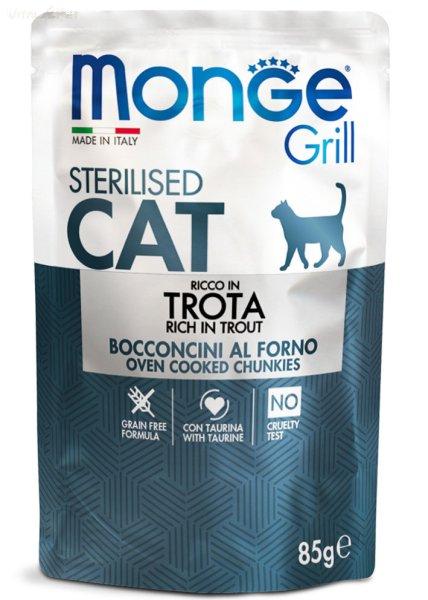 Monge Cat ADULT STERIL Grill Pouch Pisztráng 85g