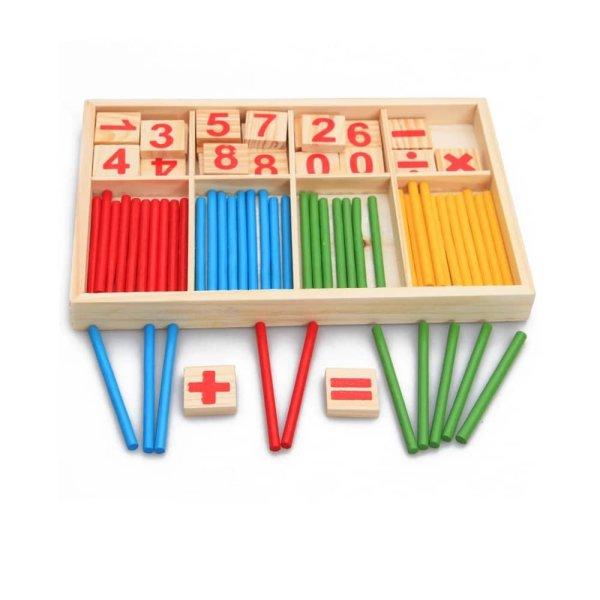 72 részes matematikai játék színes pálcikákkal
– számoló készlet tanuláshoz kisgyerekeknek
(BB-14843)