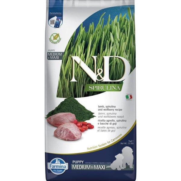 N&D Spirulina Dog bárány puppy medium/maxi 7kg