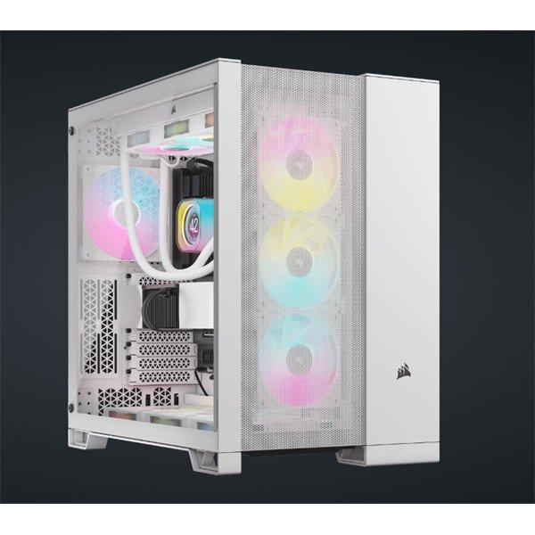 CORSAIR Ház 6500D AIRFLOW Dual Chamber, Tápegység nélkül, Edzett Üveg,
fehér