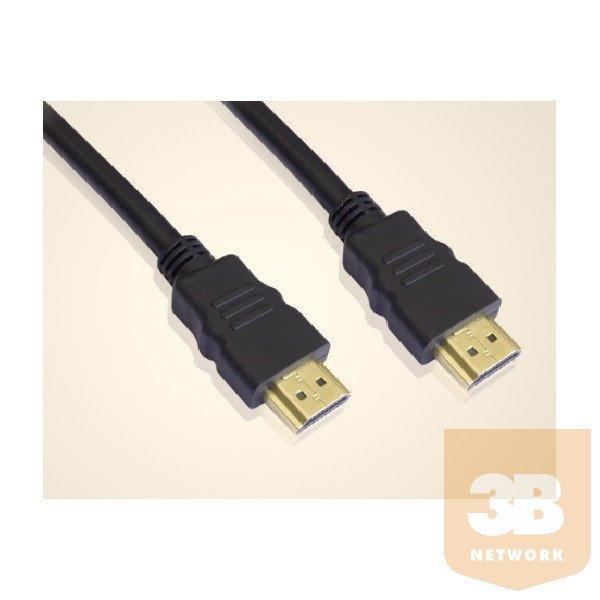 WIRETEK kábel HDMI Összekötő 2m, Male/Male, v2.0, Aranyozott