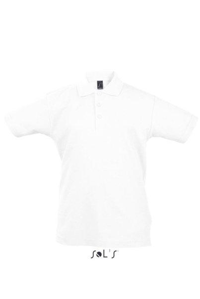 Gyerek SUMMER II KIDS galléros pamut póló, SOL'S SO11344, White-4A