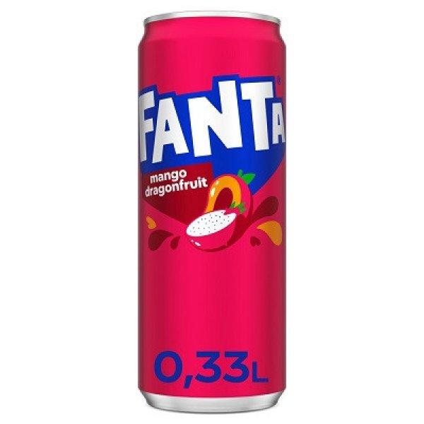 Fanta 0.33L Exotic Sárkánygyümölcs-Mangó