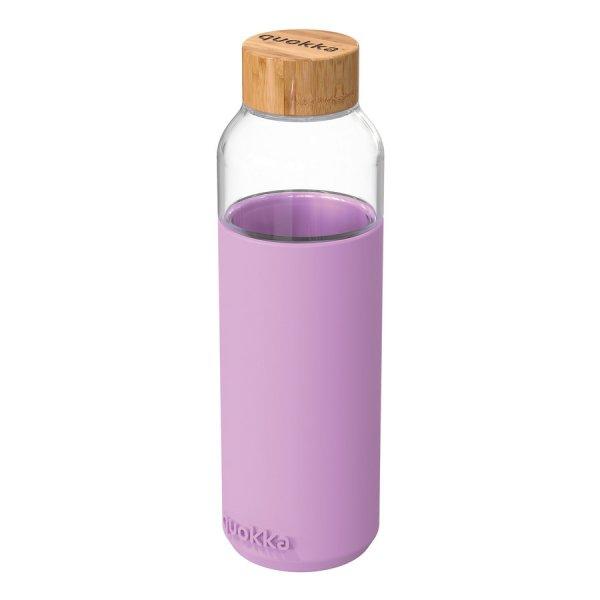Üveg kulacs szilikon borítással FLOW Lilac 660 ml - Quokka