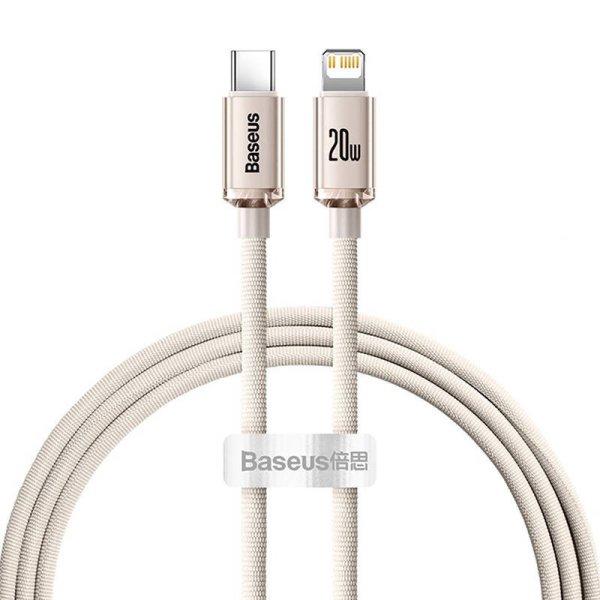 Kabel USB-C do iP Baseus Crystal Shine, 20W, 1.2m (różowy)