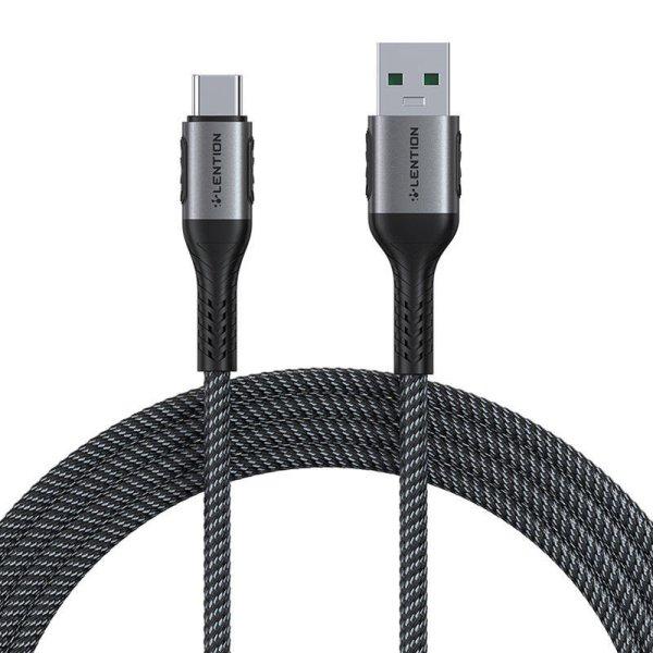 USB-A 3.1 to USB-C Fast charging cable Lention CB-ACE-6A1M, 6A, 10Gbps, 1m
(black)