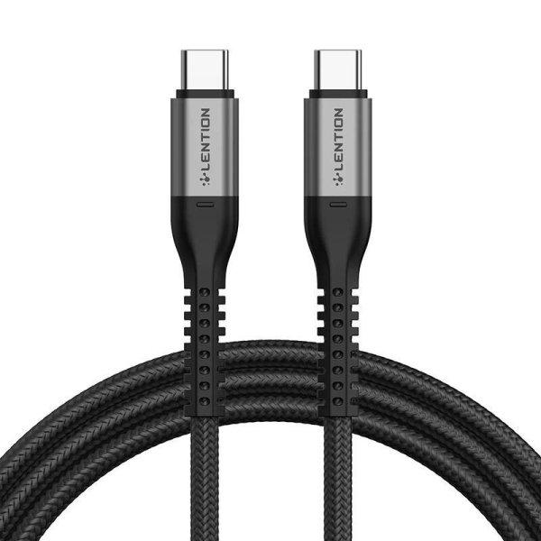 USB-C to USB-C Fast charging cable Lention CB-CCT 60W, 5A/20V, 480Mbps, 2m
(black)