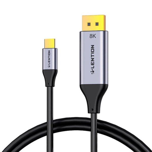 Lention CU808D USB-C to DisplayPort cable, 8K60Hz, 1.7m (black)