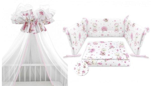  Baby Shop 4 részes babaágynemű - Balerina maci rózsaszín 