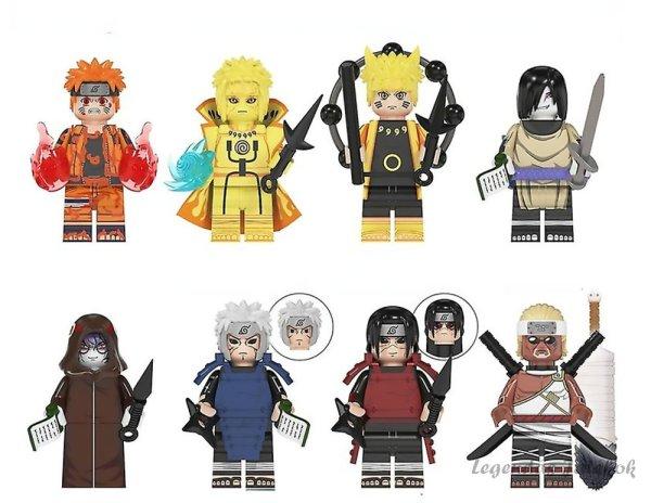 8 db-os Naruto mini figura Rikudo szett