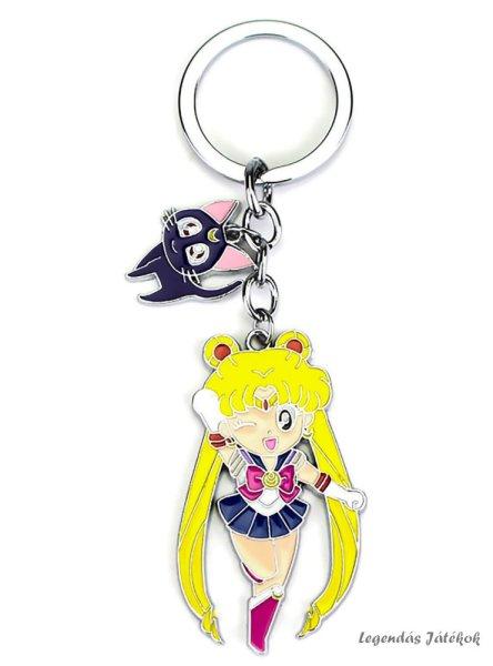 Sailor Moon Holdtündér és Luna cica kulcstartó