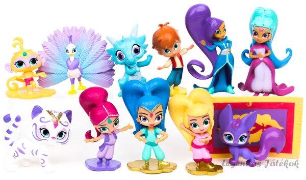 12 db-os Shimmer és Shine jellegű figura szett