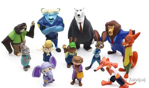 12 db-os Zootropolis mesefigura szett