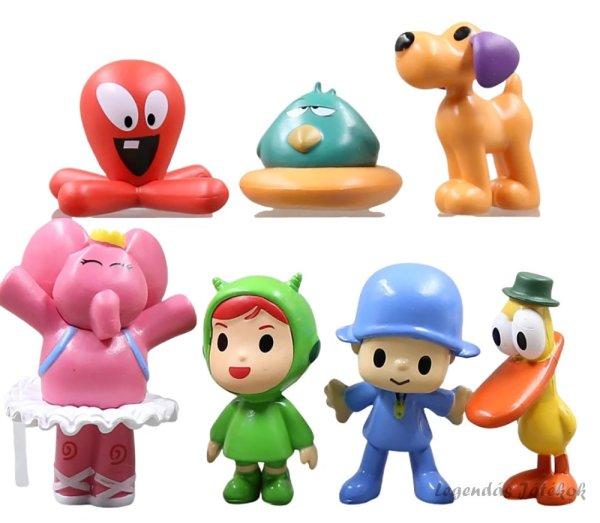 7 db-os Pocoyo jellegű mesefigura szett