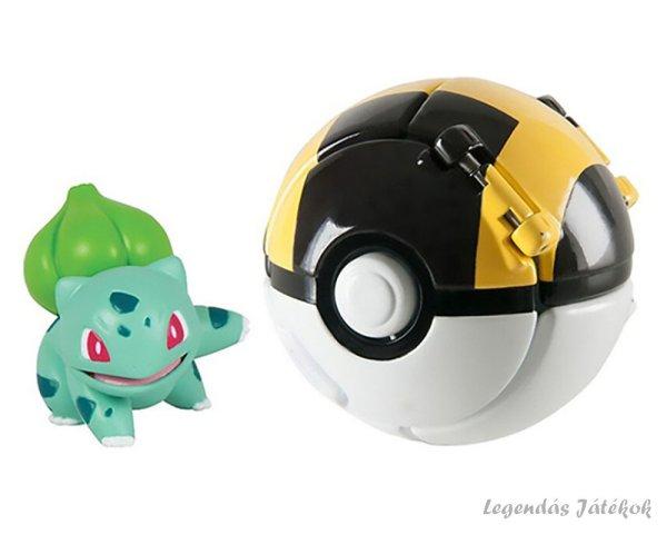 Pokemon labdába zárható mini Bulbasaur figura