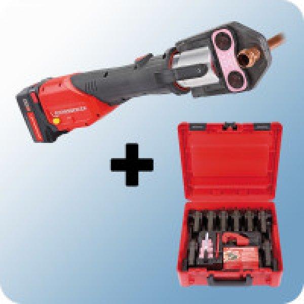 Rothenberger Romax 4000 présgép szett akkuval, töltővel,
szerszámkészlettel, préspofa készlettel (MaxiPro 1/4-1.1/8), 1x4Ah