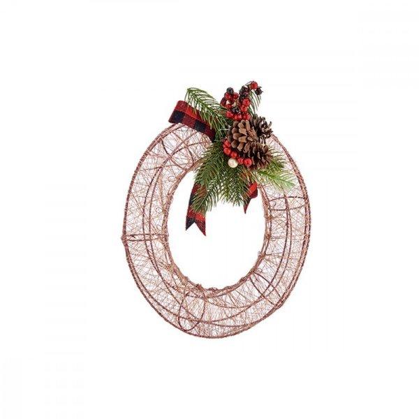 Adventi koszorú 29 x 12 x 30 cm Fém champagne MOST 8786 HELYETT 5258 Ft-ért!