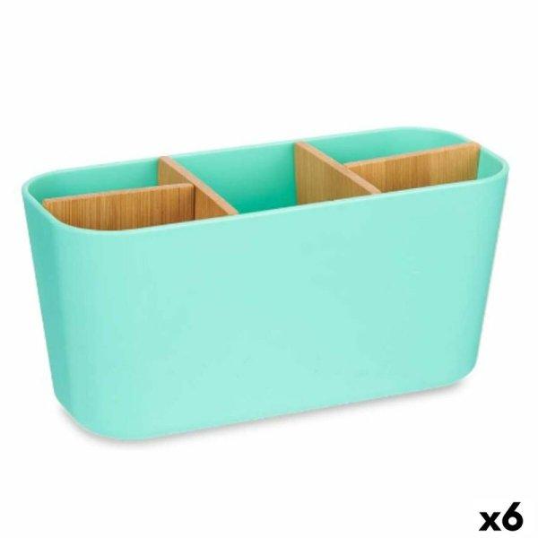 Fogkefe tartó Berilo B9045-GREEN Zöld Bambusz polipropilén 21 x 10 x 9 cm (6
egység) MOST 17657 HELYETT 10566 Ft-ért!