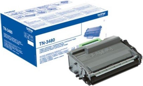 Brother TN3480 eredeti fekete toner, ~8000 oldal