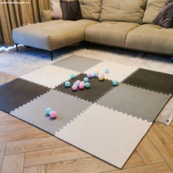 Hab puzzle szőnyeg 9db szürke-krém-grafit 180cmx180cm