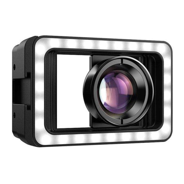 Mobile lens APEXEL APL-HB100FL23 100mm macro val LED (black)