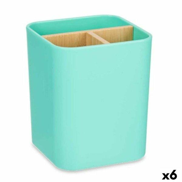 Fogkefe tartó Berilo B9041-GREEN Zöld Bambusz polipropilén 9 x 11 x 9 cm (6
egység) MOST 12483 HELYETT 7474 Ft-ért!