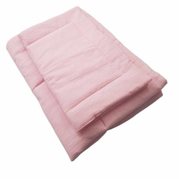 Dupla géz ágynemű 70x90 - Rózsaszín