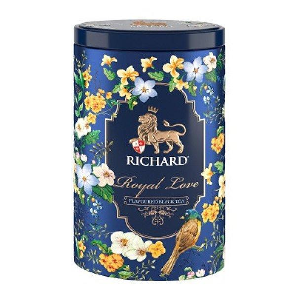 Richard Royal Love Metal Fekete Tea Bergamott-Vanília 80G