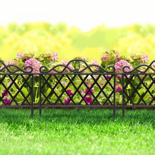 Virágágyás szegély / kerítés (45 x 35 cm, műanyag)