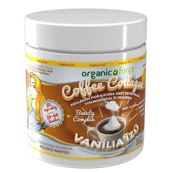 Organic force kávé kollagén por kávéba vagy egyéb italba vitaminokkal és
inulinnal vanília 318 g