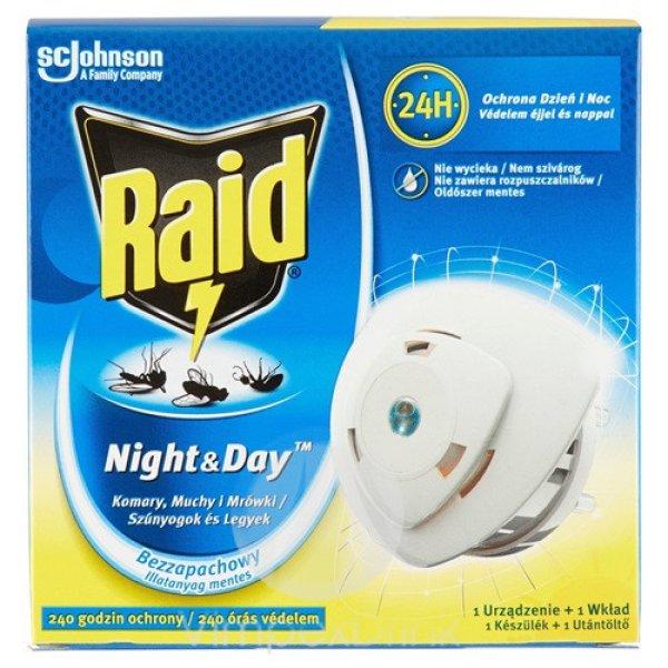 RAID NIGHT&DAY ELEKT.LéGY-éS SZúNYOGIRTó KORONG KéSZ.+1UTT.