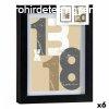 Fnykpkeret 18 x 23 x 2,5 cm Fekete veg Fa MDF (6 egysg) 