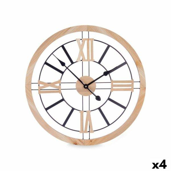 Falióra Fekete Fém Fa MDF 60 x 60 x 4,5 cm (4 egység) MOST 67428 HELYETT
53046 Ft-ért!