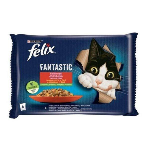 Macska eledel Purina Felix Fantastic Csirke Borjúhús Sárgarépa Paradicsom
340 g MOST 3024 HELYETT 1811 Ft-ért!