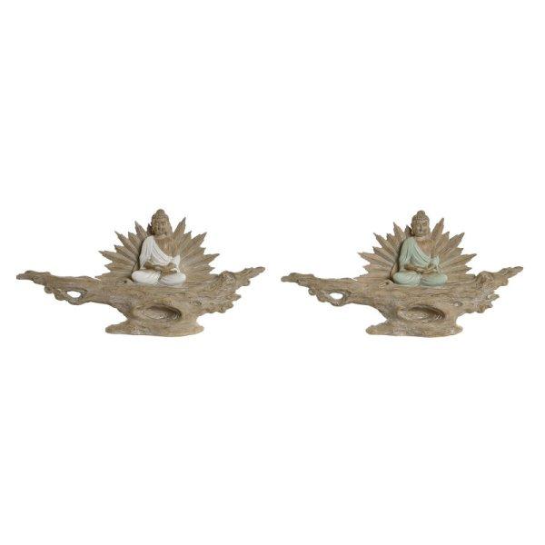 Dekoratív Figura Home ESPRIT Fehér Zöld Buddha Keleti 30 x 6 x 15 cm (2
egység) MOST 26892 HELYETT 15742 Ft-ért!