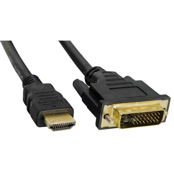 HDMI–DVI Kábel Akyga AK-AV-11 Fekete 1,8 m MOST 3743 HELYETT 2241 Ft-ért!